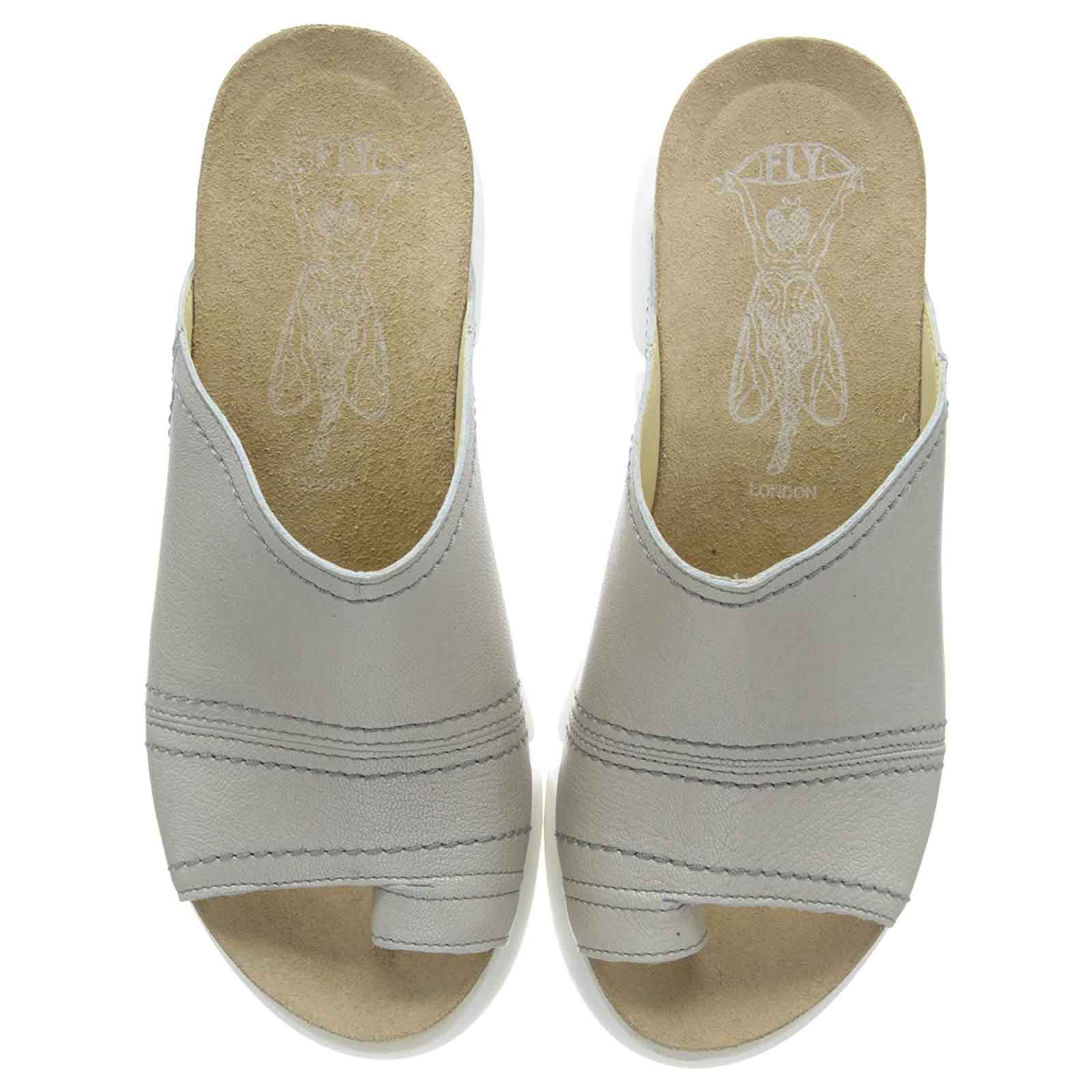 Fly London SIVE866FLY Leather Womens Sandals#color_silver