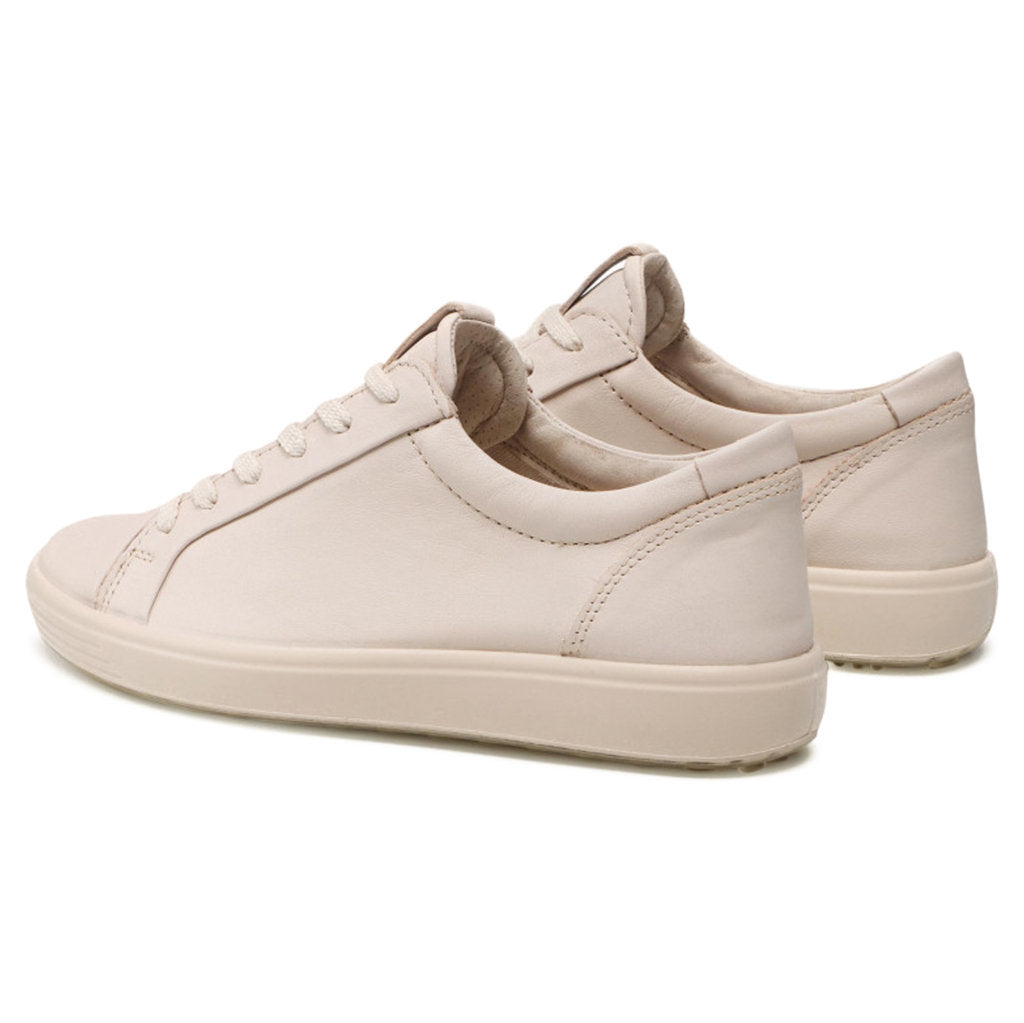 Ecco Soft 7 Smooth Leather Womens Trainers#color_limestone