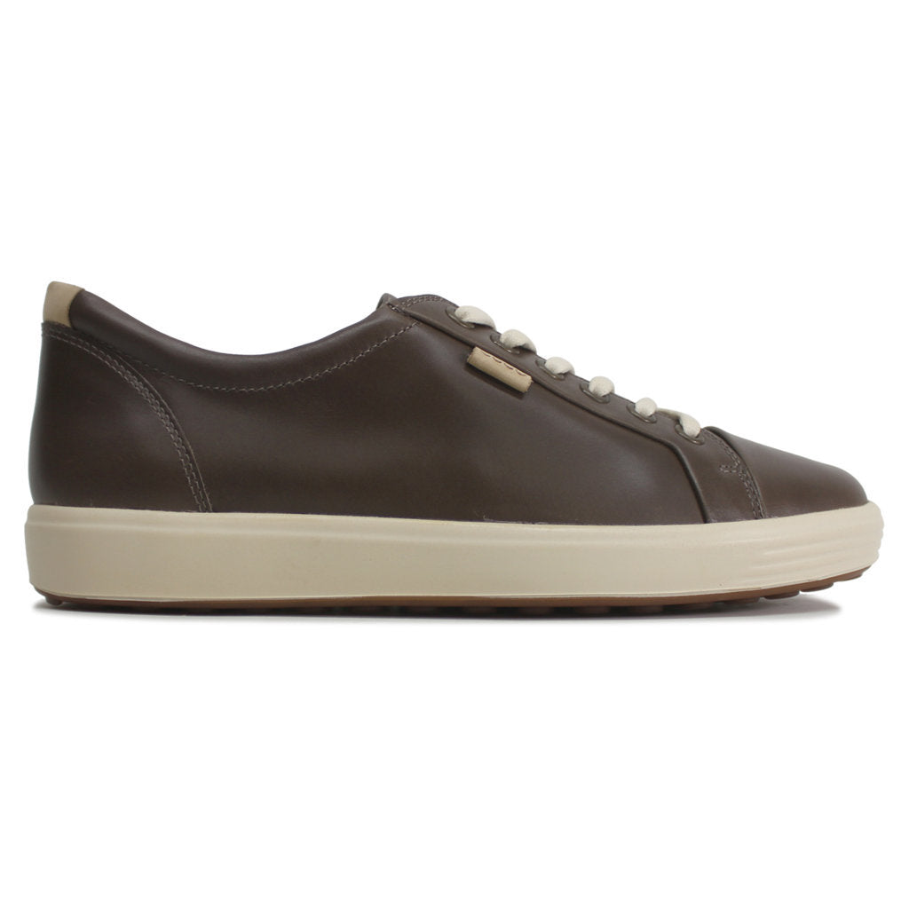 Ecco Soft 7 Smooth Leather Womens Trainers#color_taupe