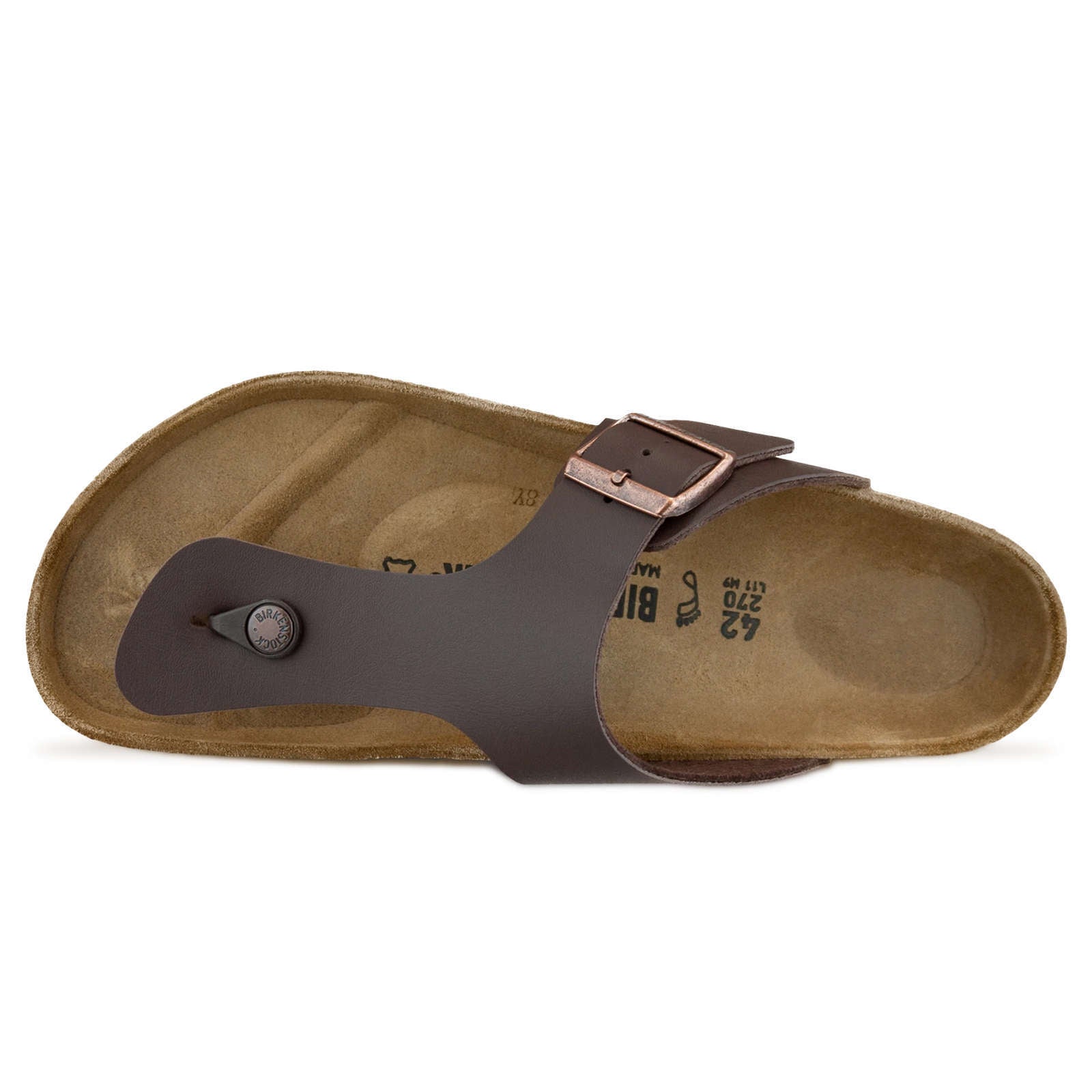 Birkenstock Ramses BS Birko-Flor Unisex Sandals#color_dark brown