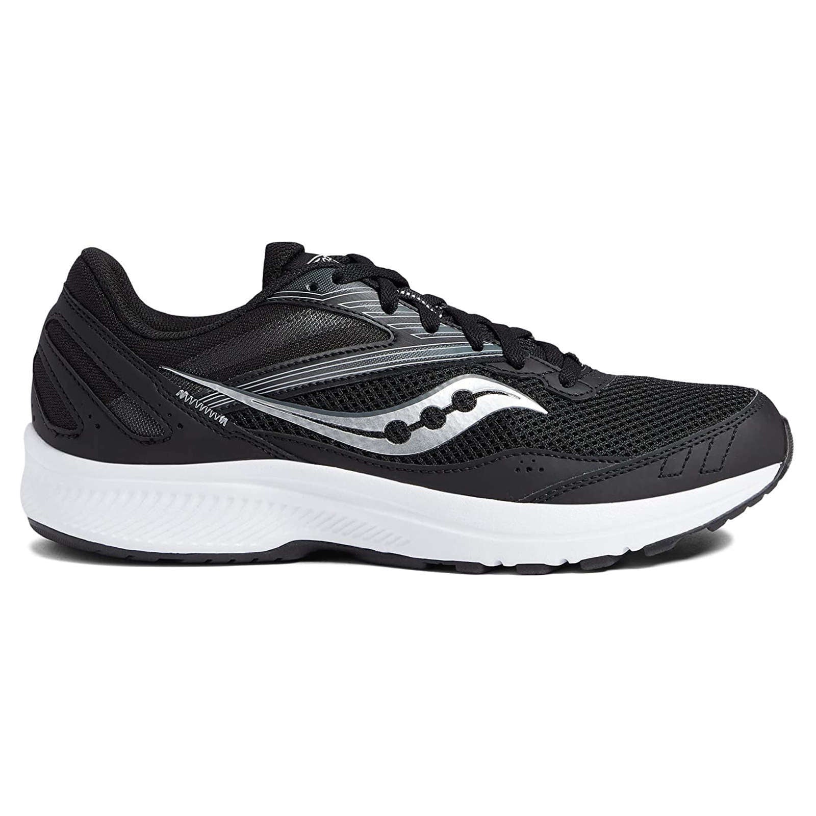 Saucony Cohesion 15 Synthetic Textile Men's Running Shoes#color_black white
