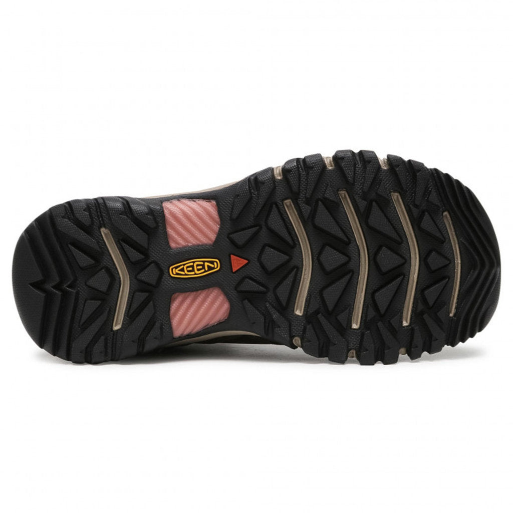 Keen Ridge Flex Mid Waterproof Leather Women's Hiking Shoes#color_timberwolf brick dust