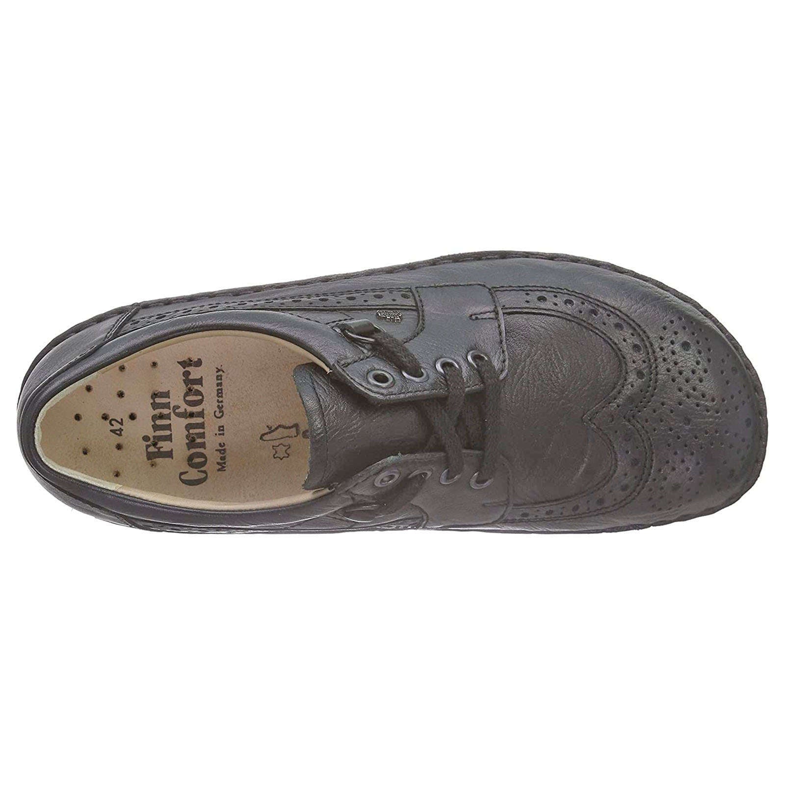 Finn Comfort York Grained Leather Men's Shoes#color_black