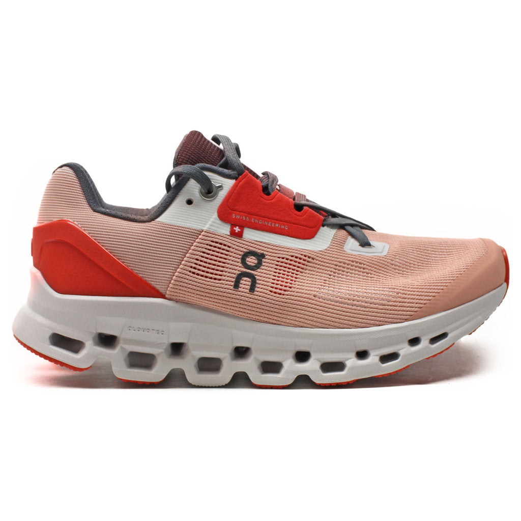 On Cloudstratus Textile Women's Performance Running Shoes#color_rose red