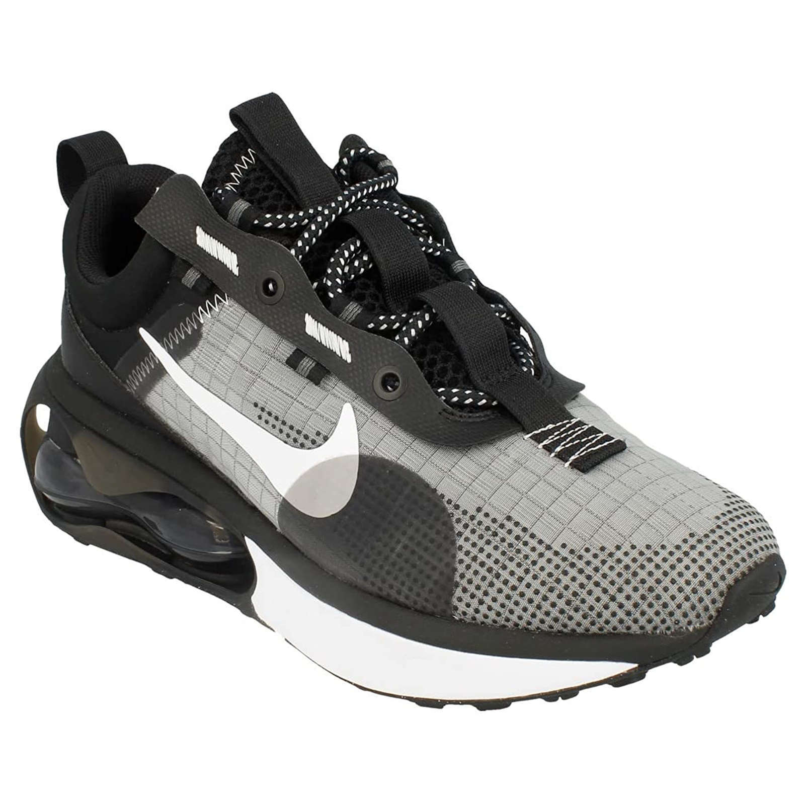 Nike Air Max 2021 Synthetic Textile Unisex Low-Top Trainers#color_black white iron grey