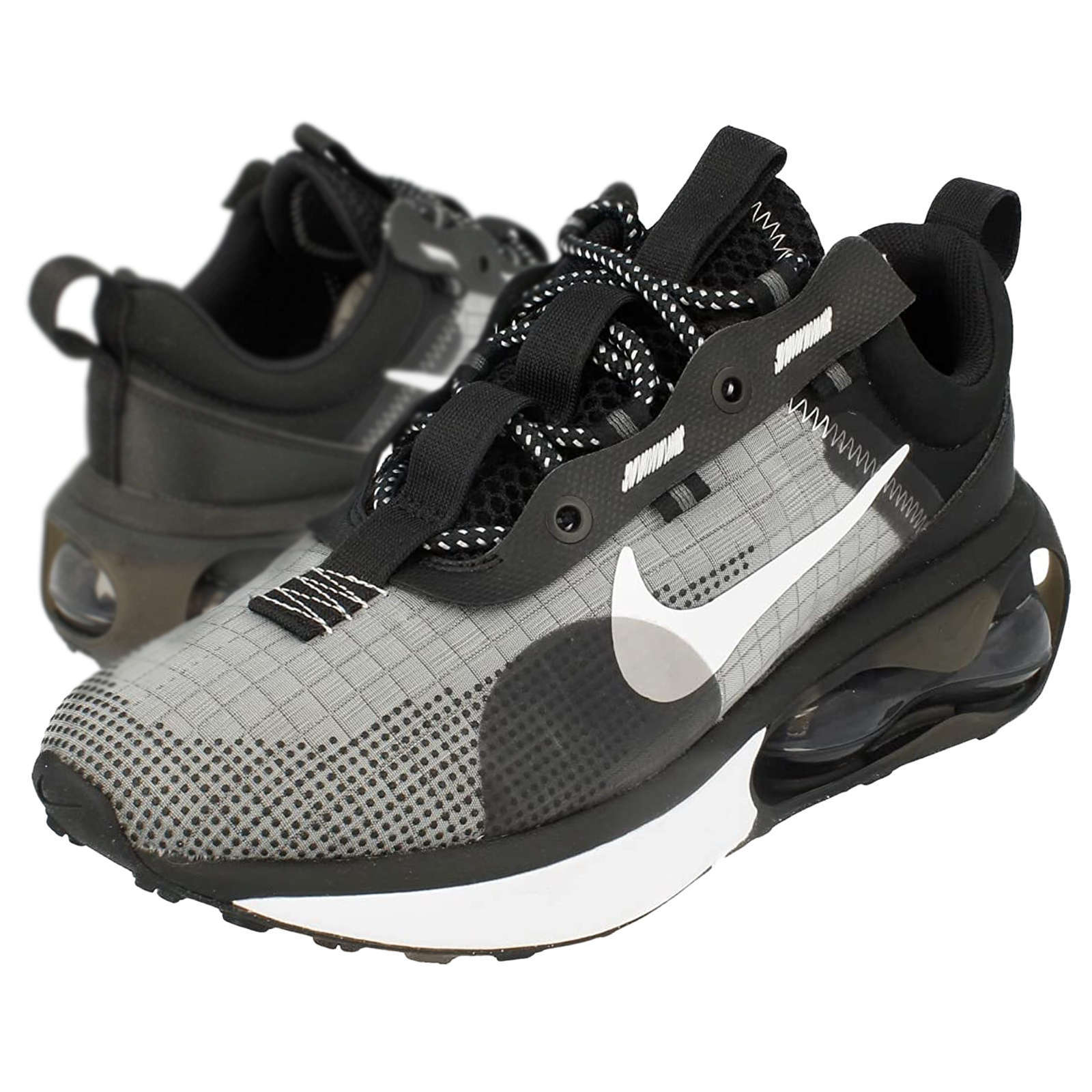 Nike Air Max 2021 Synthetic Textile Unisex Low-Top Trainers#color_black white iron grey