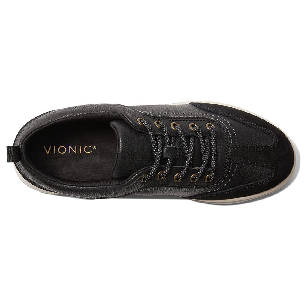 Vionic Nyla Leather Suede Womens Trainers#color_black