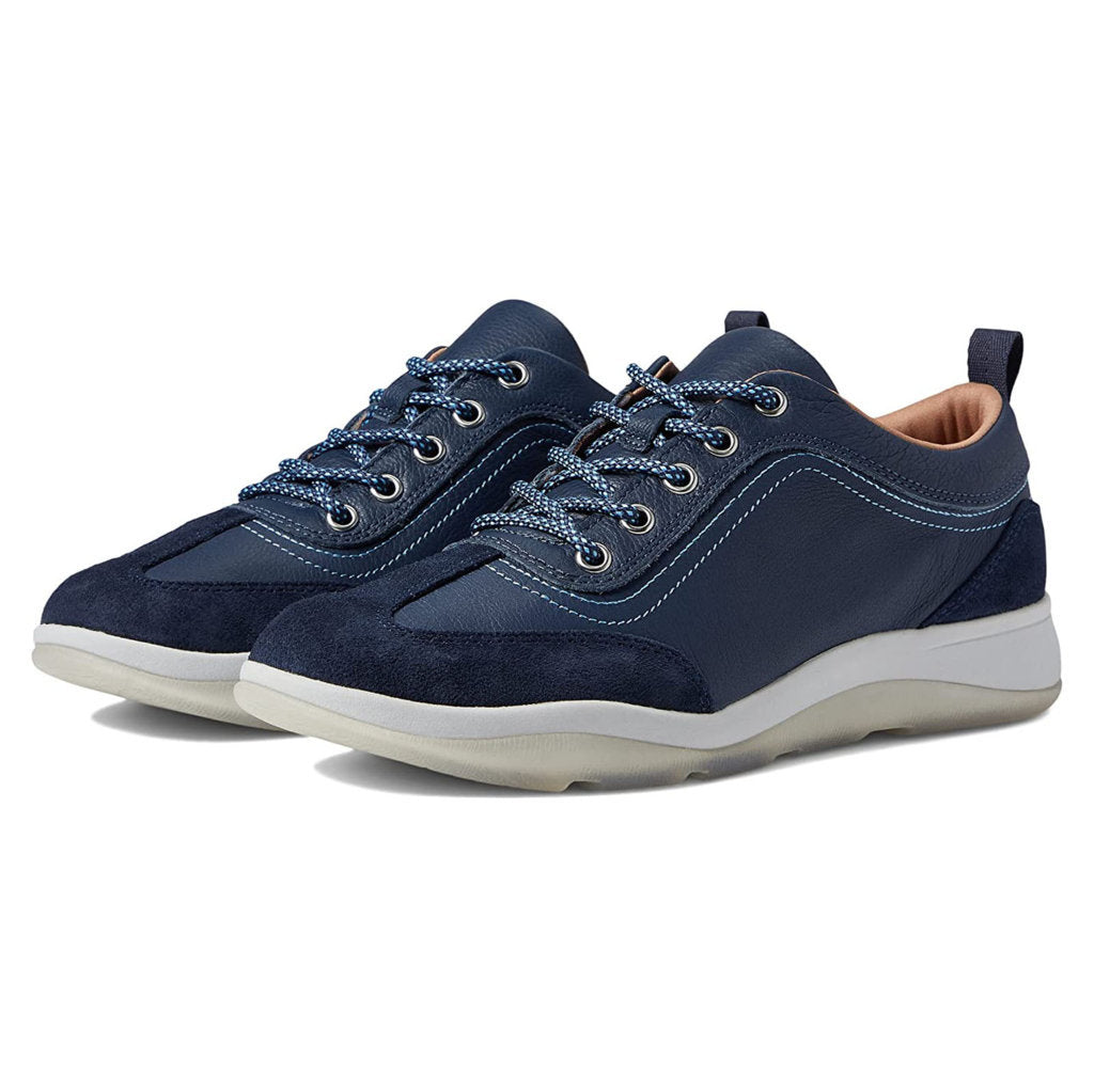 Vionic Nyla Leather Suede Womens Trainers#color_navy