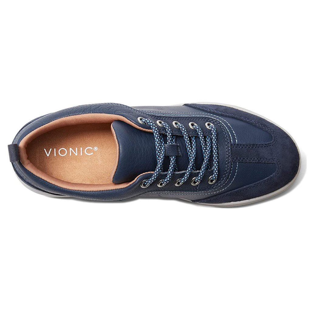 Vionic Nyla Leather Suede Womens Trainers#color_navy