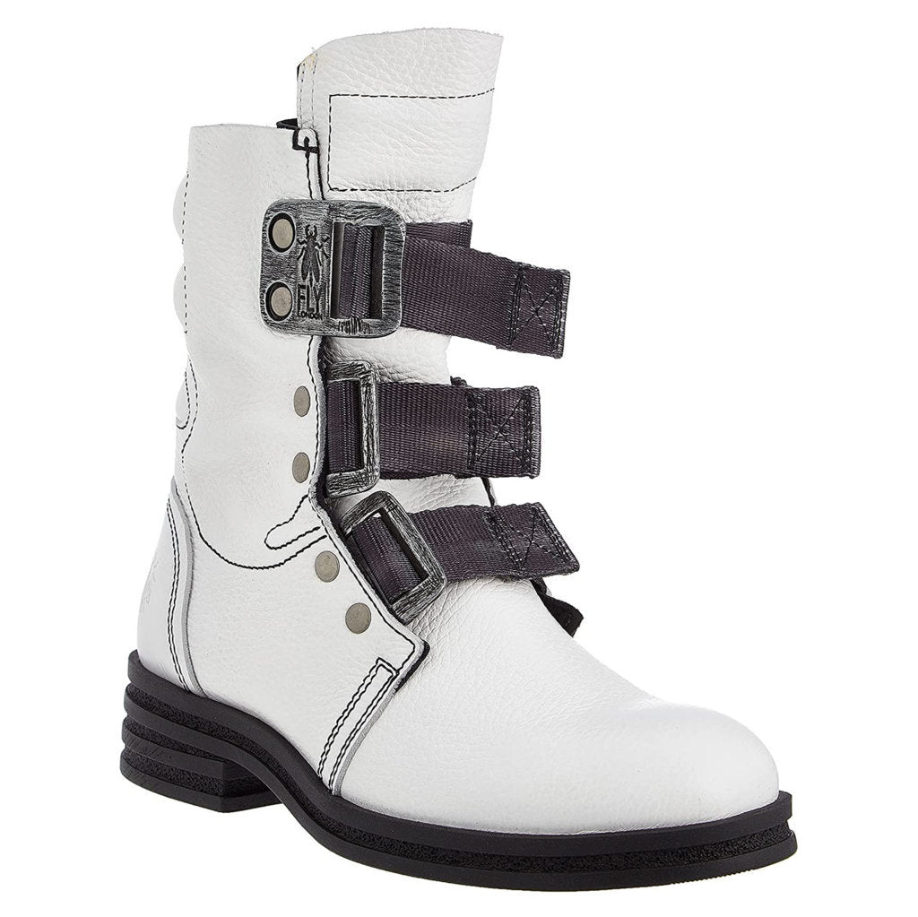 Fly London KIFF682FLY Leather Womens Boots#color_white