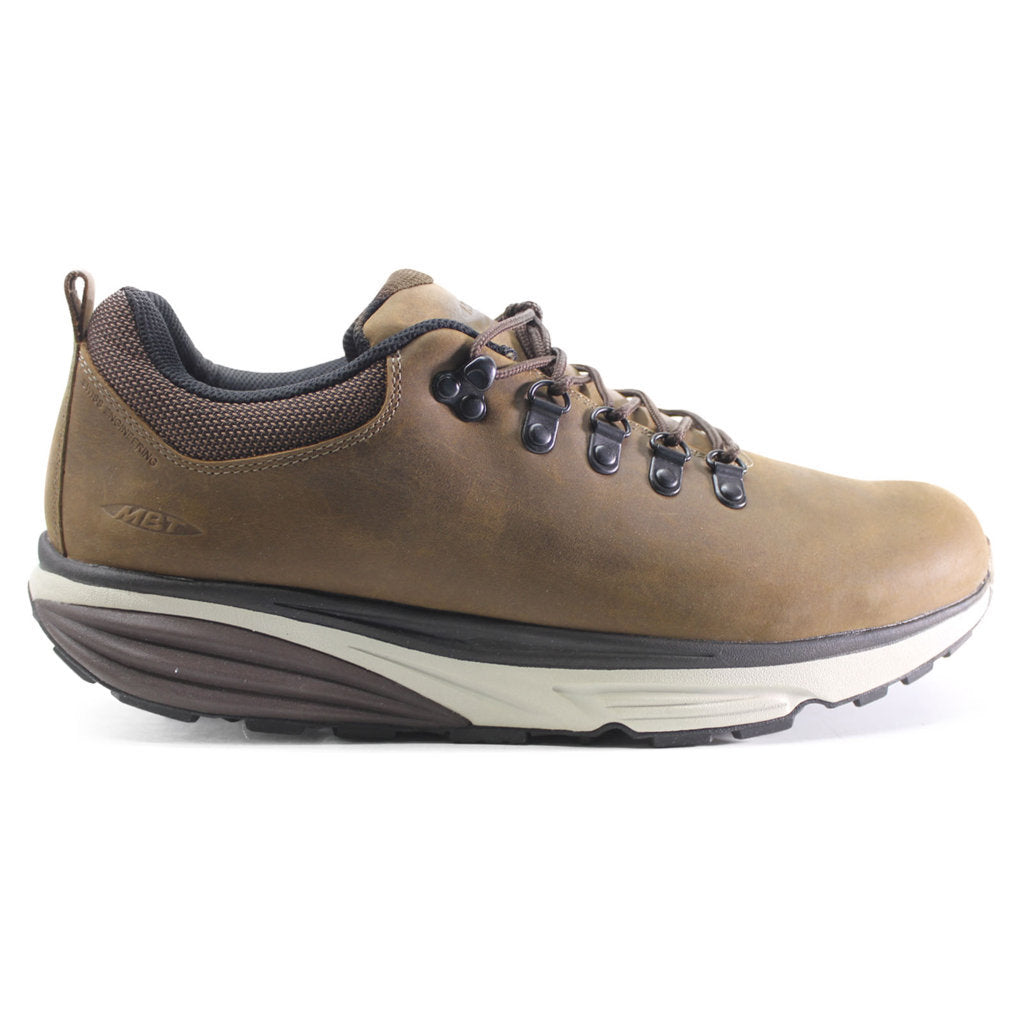 MBT Terra Waterproof Nubuck Leather Men's Low-Top Trainers#color_dark earth