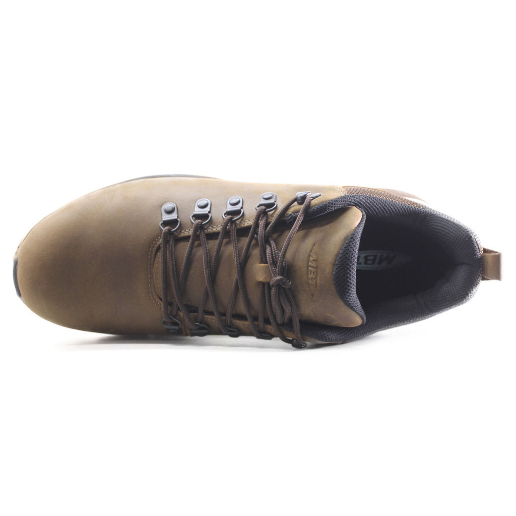 MBT Terra Waterproof Nubuck Leather Men's Low-Top Trainers#color_dark earth