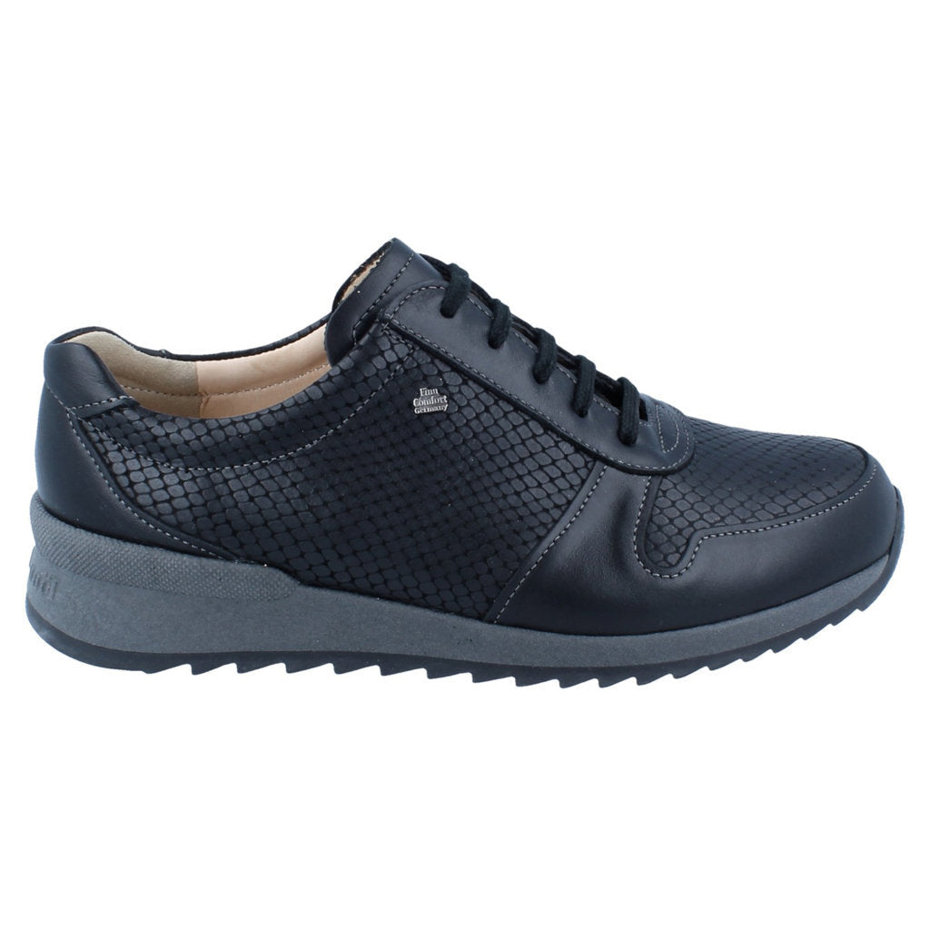 Finn Comfort Sidonia Smooth & Lacquered Leather Women's Shoes#color_black