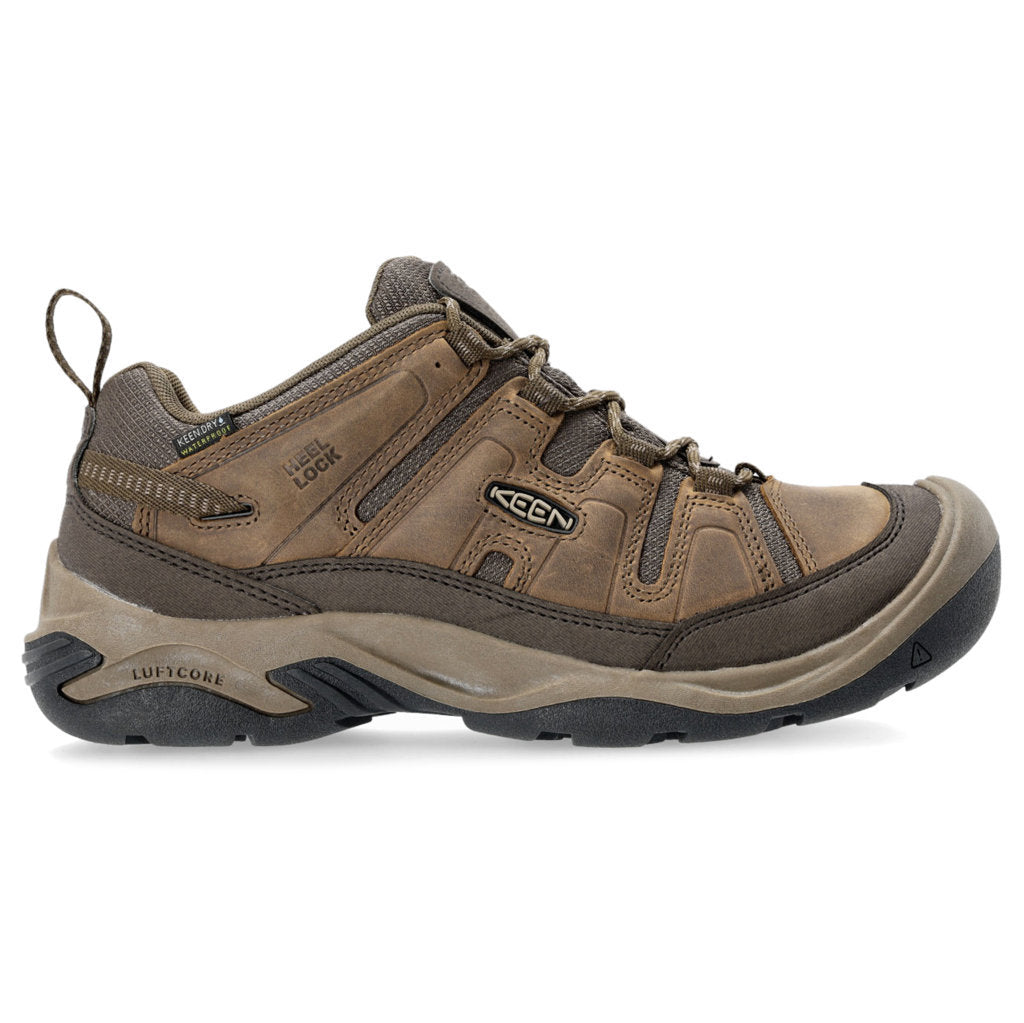 Keen Circadia Vent Leather & Textile Men's Hiking Trainers#color_shitake brindle