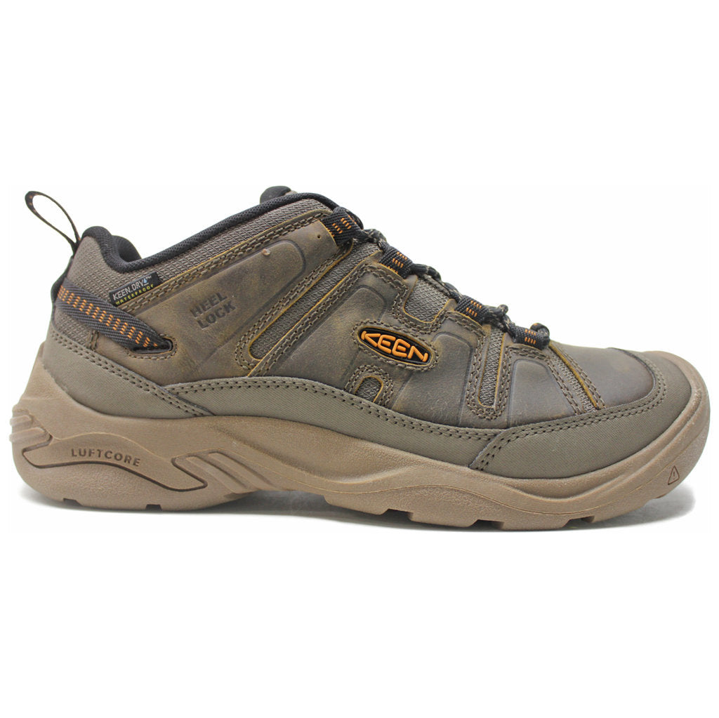 Keen Circadia Vent Leather & Textile Men's Hiking Trainers#color_canteen curry
