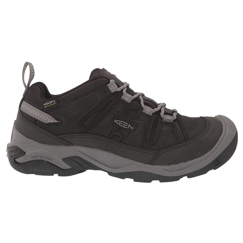 Keen Circadia Vent Leather & Textile Men's Hiking Trainers#color_black steel grey