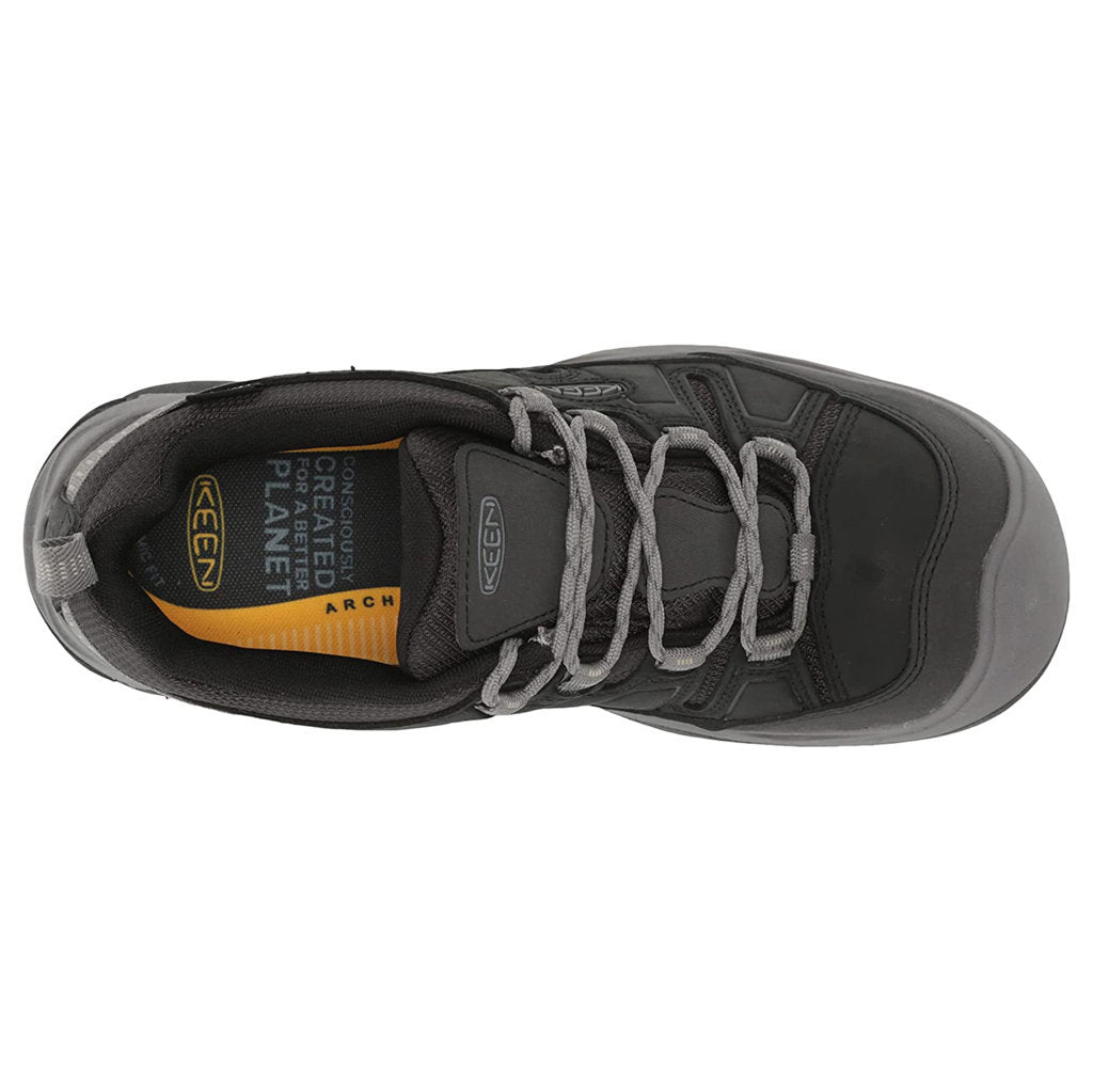 Keen Circadia Vent Leather & Textile Men's Hiking Trainers#color_black steel grey
