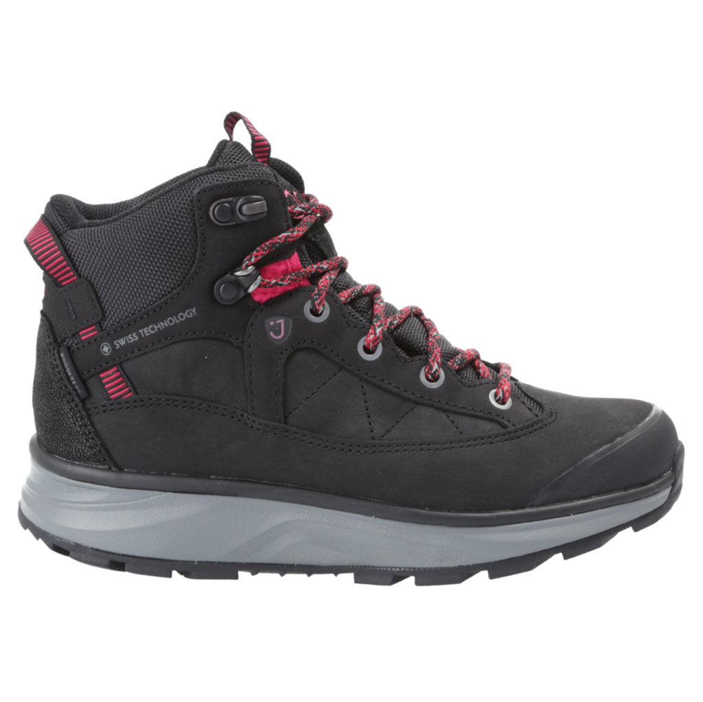 Joya Montana PTX Nubuck Leather & Textile Women's Trainers#color_black pink