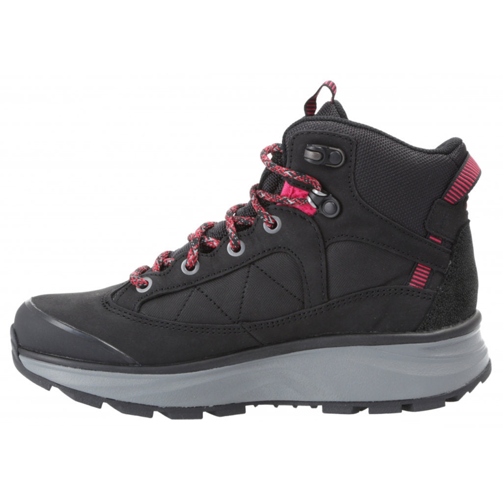 Joya Montana PTX Nubuck Leather & Textile Women's Trainers#color_black pink