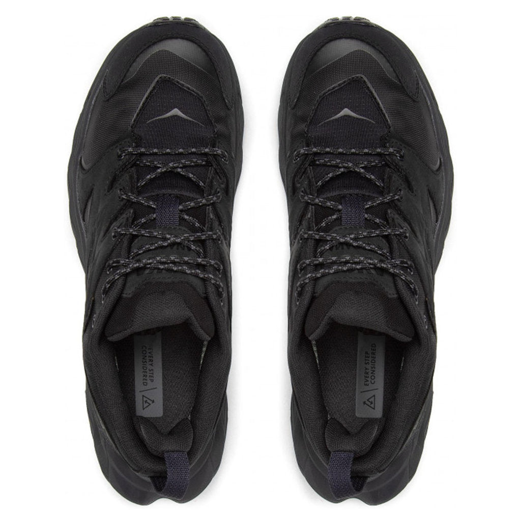 Hoka One One Anacapa Low GTX Nubuck Leather Women's Low-Top Hiking Trainers#color_black black