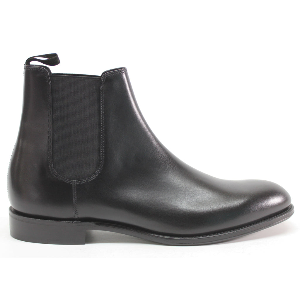 Loake Coppergate Polished Leather Men's Chelsea Boots#color_carbon black
