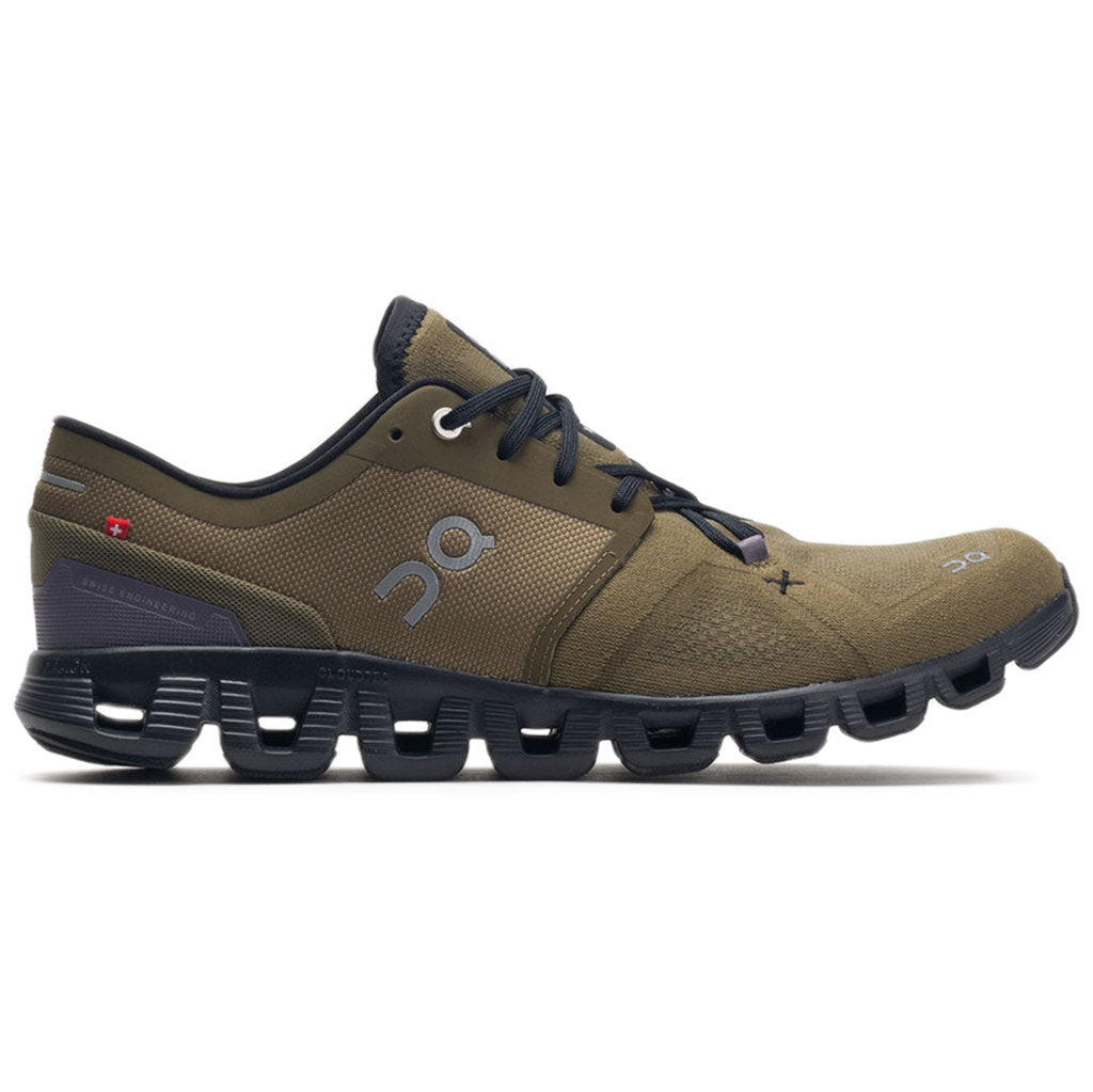 On Cloud X 3 Textile Men's Running Shoes#color_hunter black