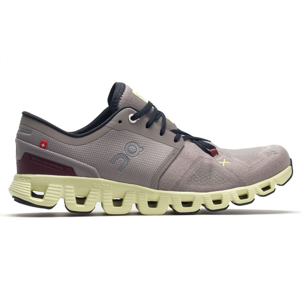 On Cloud X 3 Textile Men's Running Shoes#color_fog hay