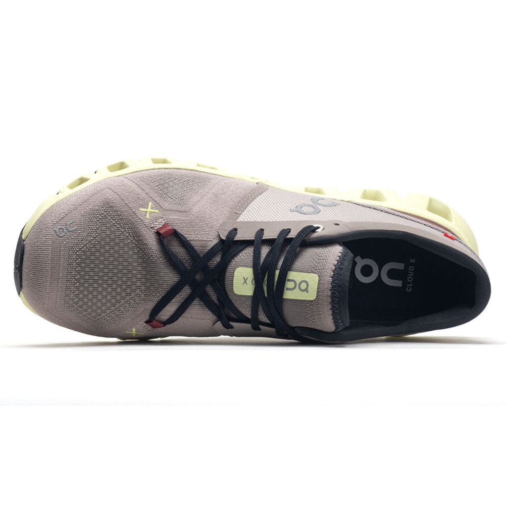 On Cloud X 3 Textile Men's Running Shoes#color_fog hay