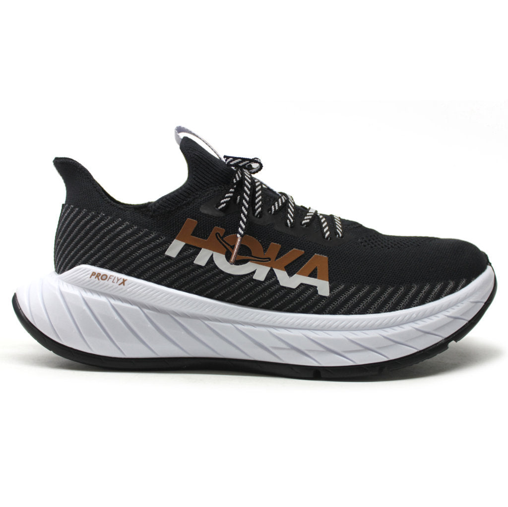 Hoka One One Carbon X 3 Textile Men's Low-Top Road Running Trainers#color_black white