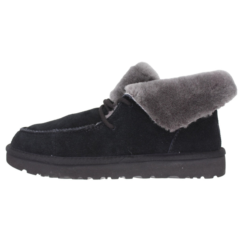 UGG Diara Suede Sheepskin Women's Ankle Boots#color_black