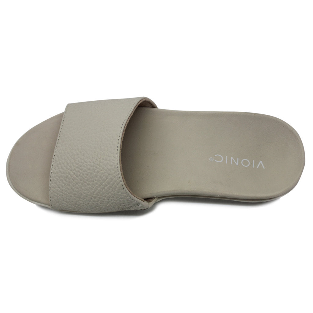 Vionic Val Leather Womens Sandals#color_cream