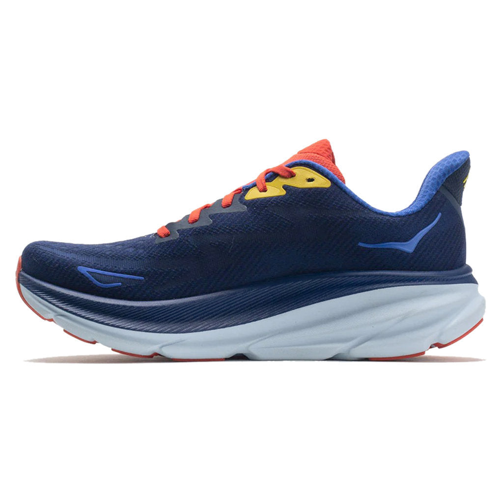 Hoka Clifton 9 Wide Mesh Men's Running Shoes#color_bellwether blue dazzling blue