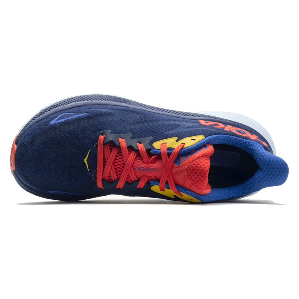 Hoka Clifton 9 Wide Mesh Men's Running Shoes#color_bellwether blue dazzling blue