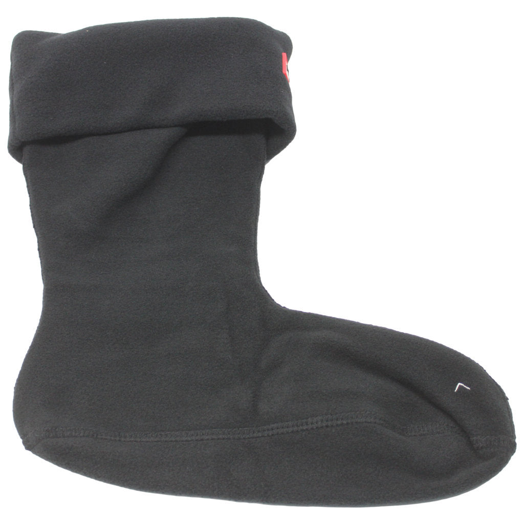 Hunter Recycled Fleece Short Boot Sock Polyfleece Unisex Socks#color_black