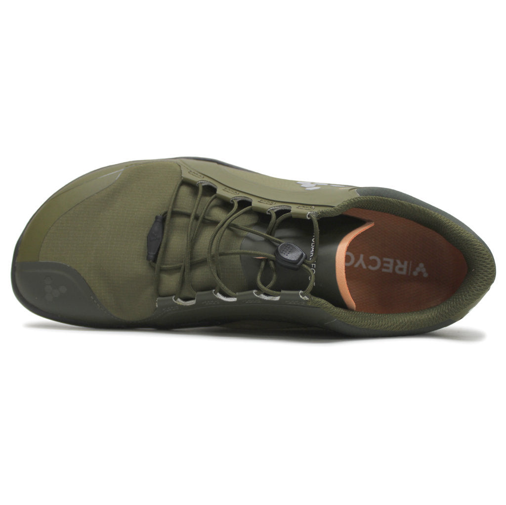 Vivobarefoot Primus Trail III All Weather FG Textile Synthetic Mens Trainers#color_dark olive