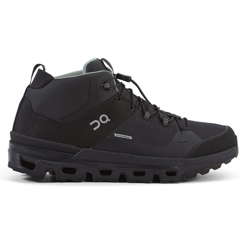 On Cloudtrax Waterproof Textile Synthetic Mens Boots#color_black