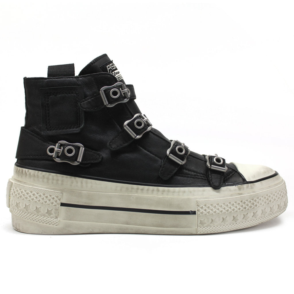 Ash Rainbow Nappa Leather Womens Trainers#color_black