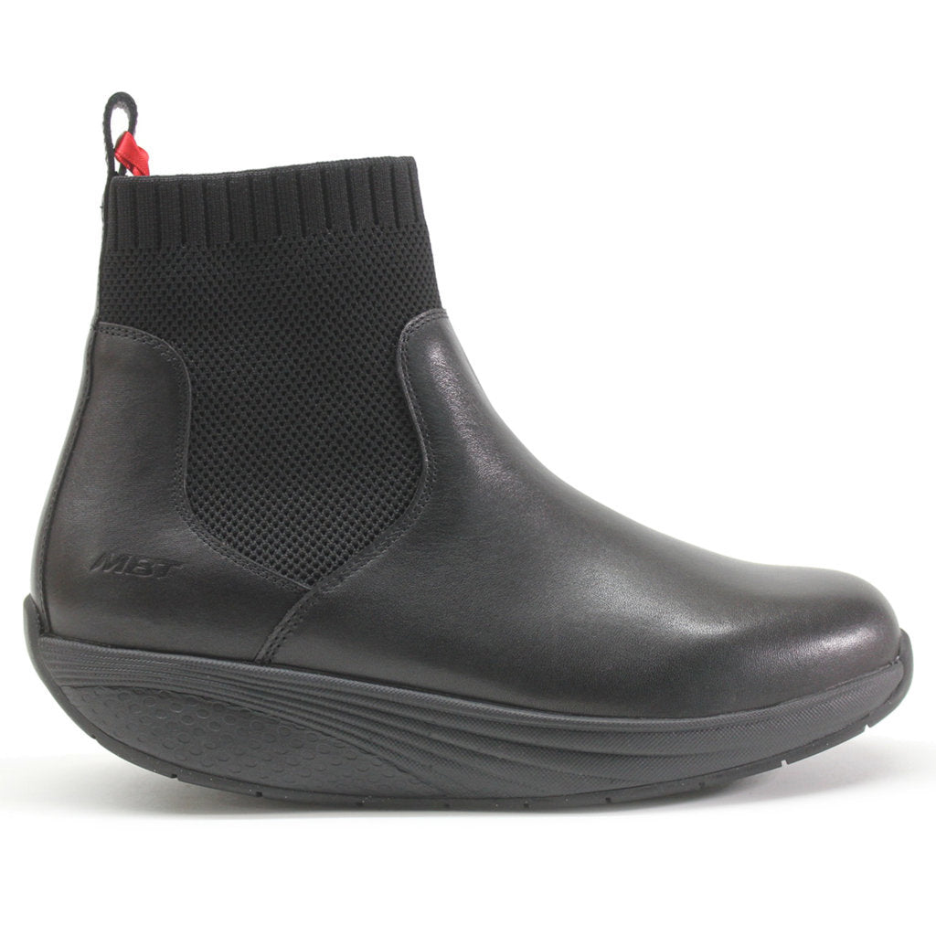 MBT Chelsea 2 Leather Textile Womens Boots#color_black