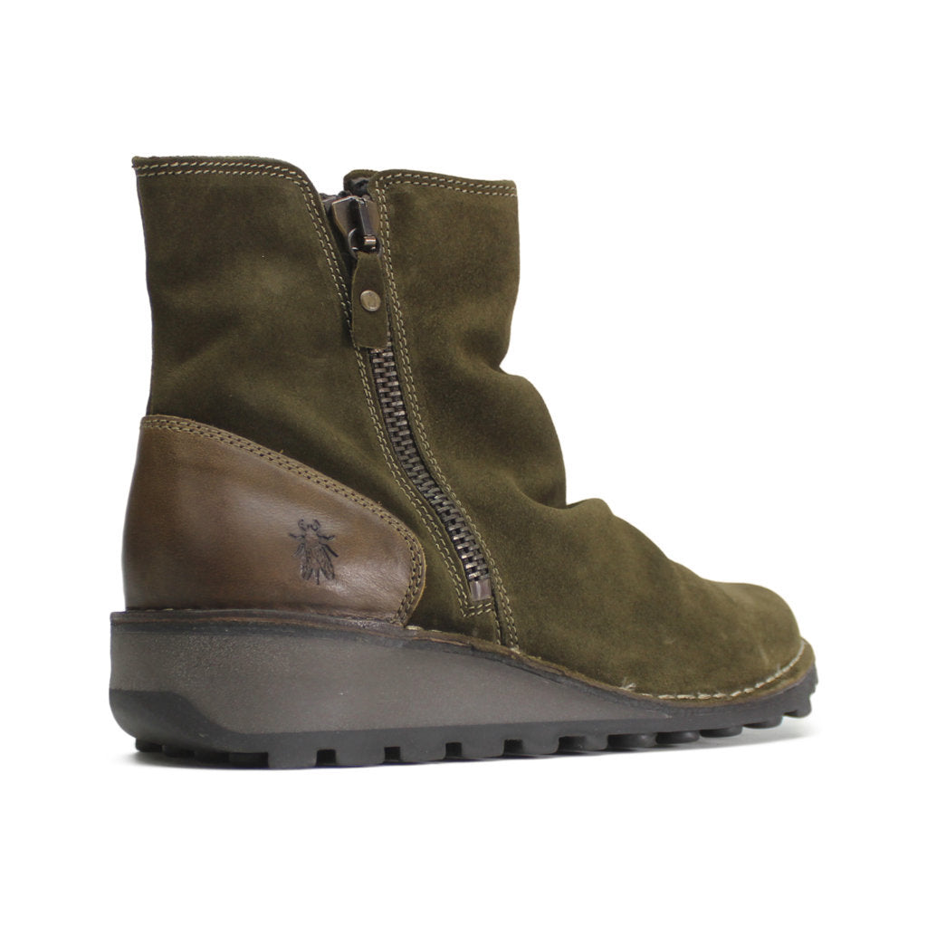 Fly London MON944FLY Rug Oiled Suede Womens Boots#color_sludge olive