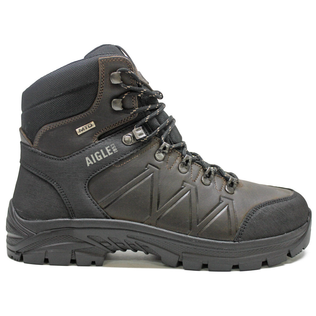 Aigle Klippe Full Grain Leather Mens Boots#color_dark brown