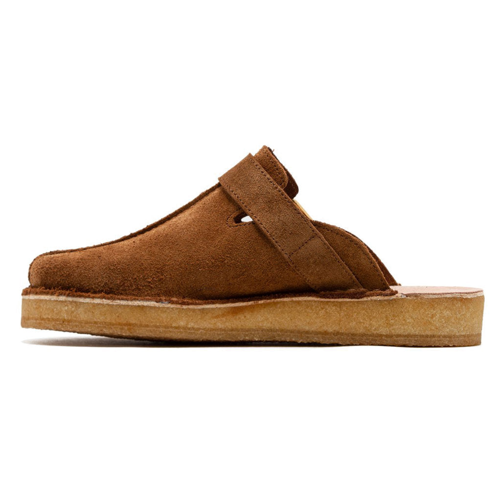 Clarks Originals Trek Mule Suede Womens Shoes#color_caramel