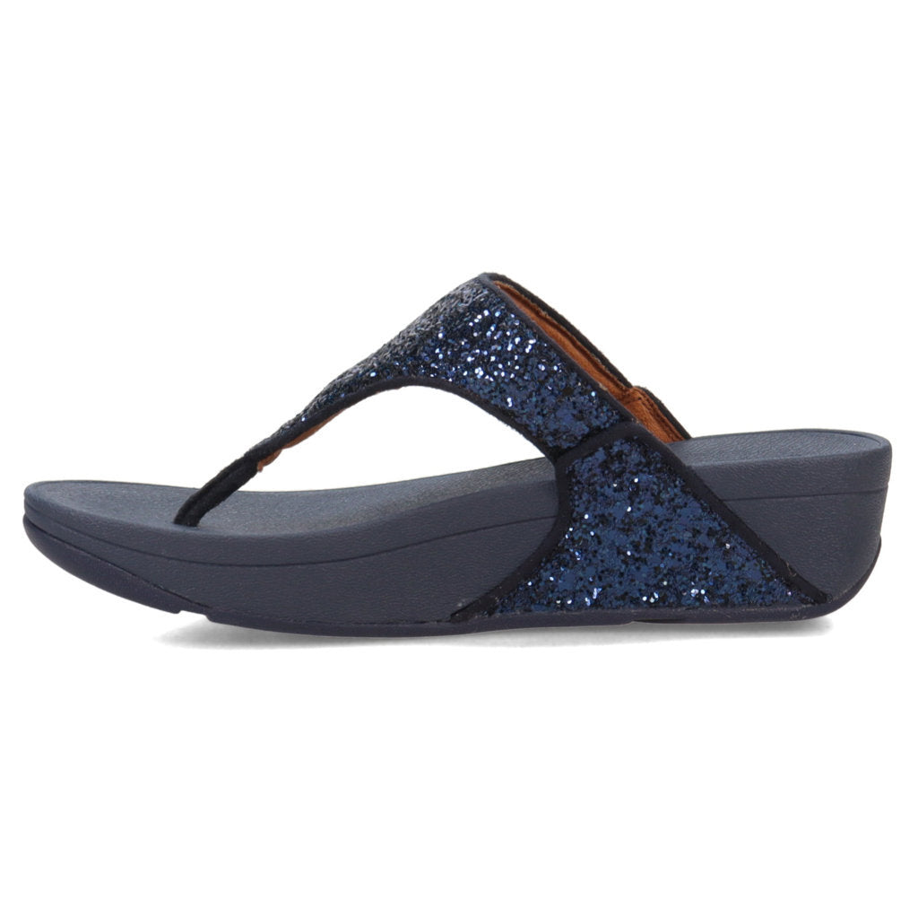 FitFlop Lulu Glitter Toe Synthetic Womens Sandals#color_midnight navy
