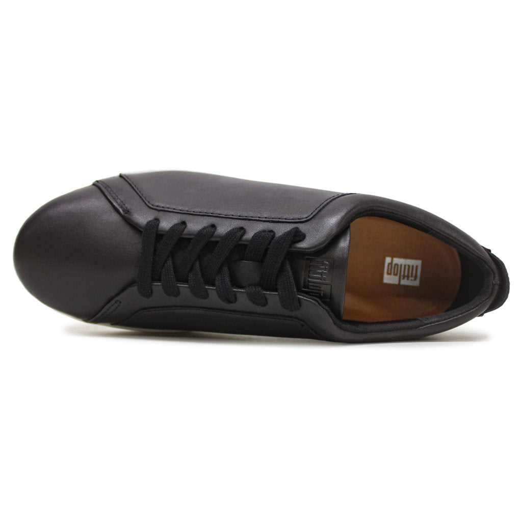 FitFlop Rally Sneakers Leather Womens Trainers#color_black
