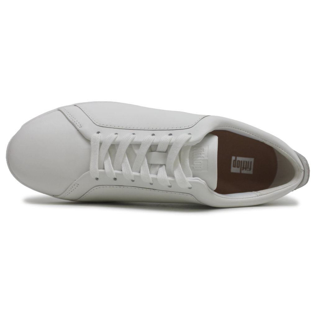 FitFlop Rally Sneakers Leather Womens Trainers#color_urban white