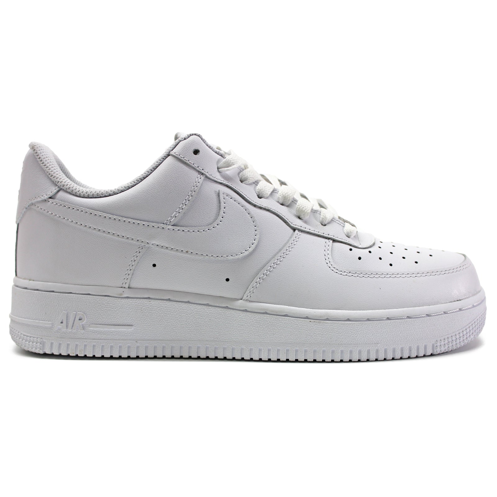 Nike Air Force I 07 White Lowtop Leather Mens Trainers - UK 9