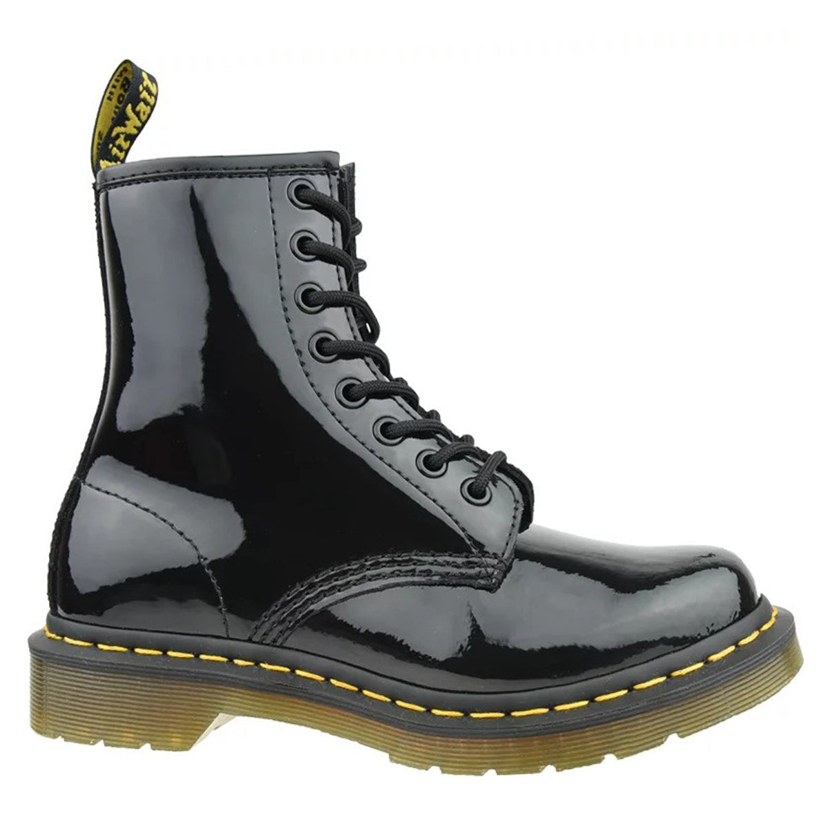 Dr. Martens 1460 Patent Lamper Glossy Women's Ankle Boots#color_black