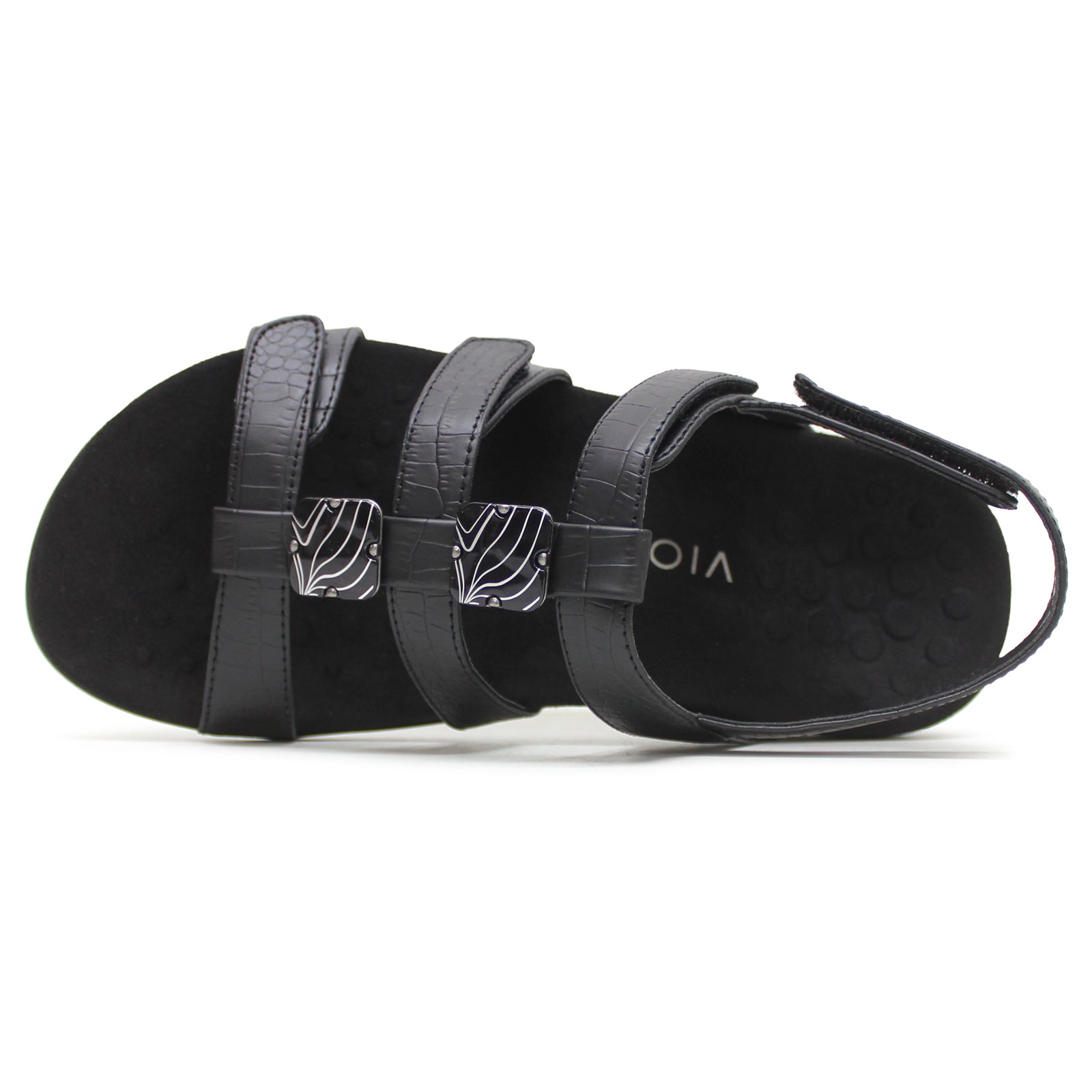Vionic 44 Amber Black Womens Sandals#color_black