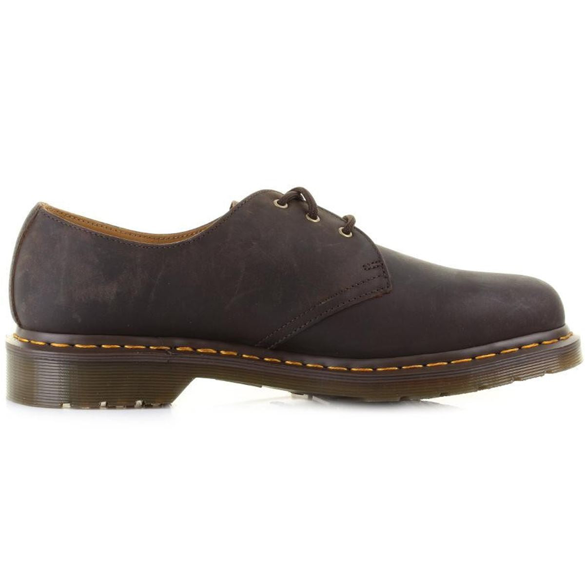 Dr. Martens 1461 3 Eyelet Dark Brown Unisex Shoes#color_dark brown