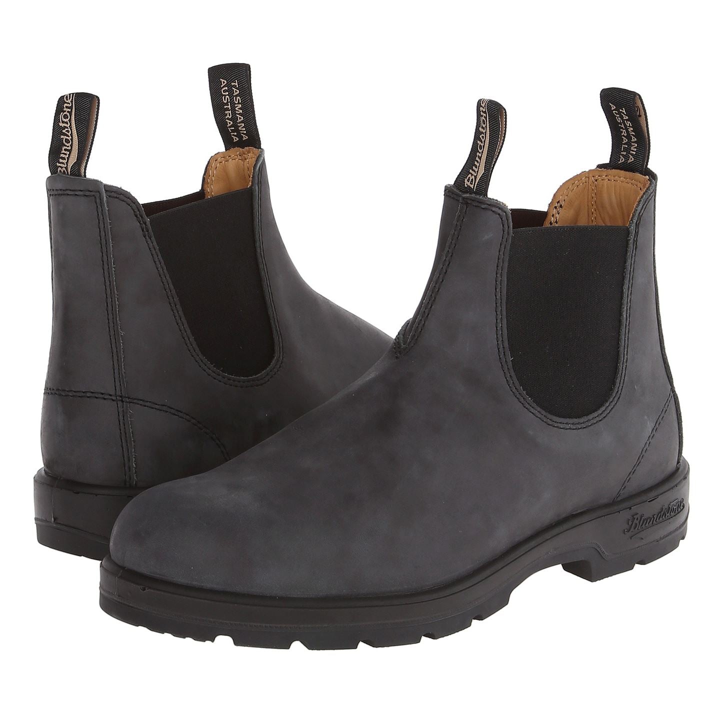 Blundstone 587 Leather Unisex Boots#color_rustic black