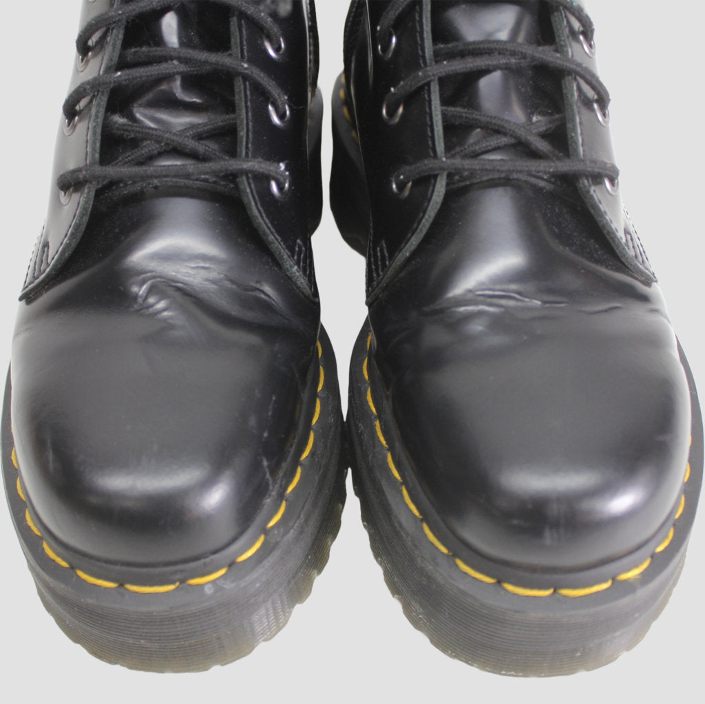 Dr. Martens Jadon Black Unisex Smooth Leather Mid-calf 8-eye Boots - UK 5